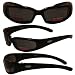 Chicago Foam Padded Smoked Lens Sunglasses - Motorcycle/ATV/Sports Eyewear Matte Black Frame With Shatterproof Polycarbonate Lenses