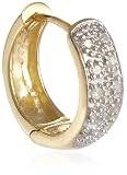 Image of 9ct Yellow Gold Diamond Gents Huggy Earring