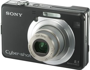 Sony Cyber-shot DSC-W100 - Digital camera - 8.1 Mpix - optical zoom: 3 x - supported memory: MS Duo, MS PRO Duo - black