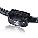 Noza Tec Led Headlamp Flashlight, CREE XPE with 2 Red LED, Powered by Batteries, Waterproof Headlight for Reading Outdoor Running Camping Backpacking Fishing Hunting Climbing Walking Jogging (Black)