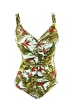 It Figures! C Cup and up Collection (larger bra cup) Paradise Shirred Front Tank Swimsuit RETAIL VALUE $109