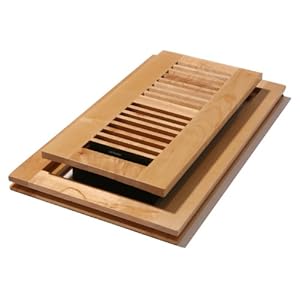 Decor Grates WMLF212-N 2-Inch by 12-Inch Wood Flushmount Floor Register, Natural Maple