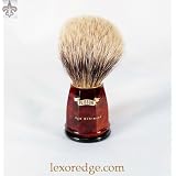 Plisson European White Badger Shaving Brush, Size 12