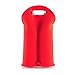 LAGUTE Neoprene Wine Tote Bag, Storage 750ml to 1L, Hot / Cold Insulated for 4 Hours (Red, 2-Bottle)