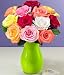 Flowers - Dozen Assorted Roses with Vase