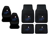 A Set of 4 MLB Universal Fit Front All-Weather Floor Mats and A Set of 2 Universal Fit Seat Covers - Los Angeles Dodgers
