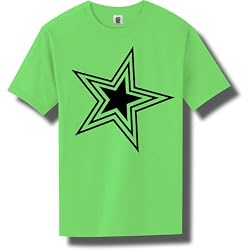 Concentric Stars Short Sleeve Bright Neon T-Shirt - Available in 5 bright colors