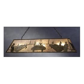 Rustic Lodge Pool Hall Billiards Pool Table Light by Meyda Tiffany