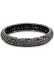 Sethi Couture "Simple Elegance" Black Diamond Pave Set Band , Size 7