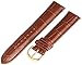 Voguestrap TX45318HN Allstrap 18mm Honey Regular-Length Crocodile-Embossed Leather Watch Band