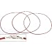 Leather Cord Necklaces Red 16" 3Pcs