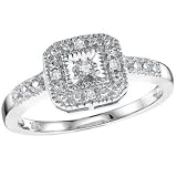 10K White Gold Diamond Ring
