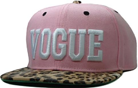 Cool Kings Pink Leopard Print Letter Vogue Snapback Cap Hat for Women Baseball Cap
