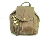 Fossil Morgan Leather Small Backpack Handbag Purse ~ Bronze In Color