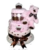 Sweet Baby Chocolate Cupcake - Pastel and Brown - Diaper Cake Gift Set (Pink/Brown) Sweet Baby Chocolate Cupcake - Pastel and Brown - Diaper Cake Gift Set (Pink/Brown)
