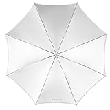 Westcott 43" Optical White Satin Collapsible Umbrella