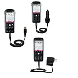 Deluxe Kit for the HTC Feeler includes a USB cable with Car and Wall Charger - Gomadic Brand w/ TipExchange Technology