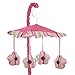 Pink and Green Jungle Friends Musical Baby Crib Mobile by Sweet Jojo Designs