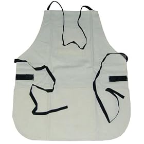 COTTON CANVAS SHOP APRON BIB 19" x 24" W/ 3 POCKETS