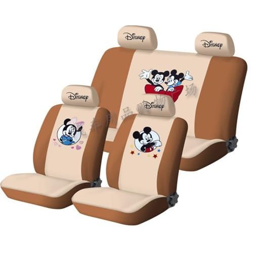 cover set seats beige 10PCS Disney Mickey & Minnie Mouse figure UNIVERSAL auto FRONT
