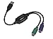 MaxLLTo PS/2 Keyboard/Mouse to USB Converter Adapter Black