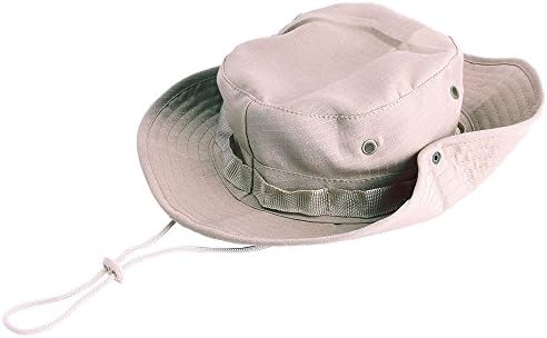 SoldierWill Outdoor Fishing Hiking Camouflage Camo Army Military Boonie Bucket Hat Sun Cap for Men Women (Light Khaki)