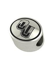 Oakland Universities Golden Grizzlies College Bead Fits Most Pandora Style Bracelets Including Pandora, Chamilia, Biagi, Zable, Troll and More. This High Quality Bead is Made In The U.S.A. And Is In Stock for Immediate Shipping