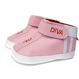 Silly Souls Diva Baby Shoes, Pink/White, 18-24 Months