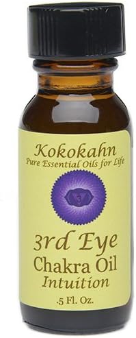 Chakra Aromatherapy Oil with Pure Essential Oils in Organic Jojoba Oil .5oz (Intuitive 3rd Eye Chakra)