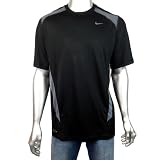 Mens Nike Dry Dri FIT Running Shirt Top Black T-Shirt Gym Training Tee All Sizes