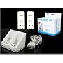 dual wii remote charger charging station with  2 x 2800mah rechargable batteries and charger wii mote charger wii remote charger, 1 x rechargeable battery 2 x batteries for nintendo wii remote