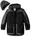 Rothschild Big Boys' Heavyweight Coat with Hat, Black, Medium/10-12