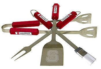 BSI North Carolina State Wolfpack 4-Piece Barbecue Grill Tool Set