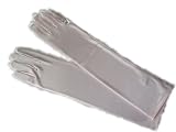 Adult 15 Long Elbow Length Lycra Satin Gloves Pink