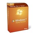 Microsoft Windows 7 Home Premium Upgrade Family Pack for XP or Vista users, 3 User Licence (PC DVD)