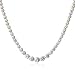 Jewelry : Sterling Silver Cubic Zirconia Necklace by Cheline, 17'