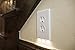 SnapPower Guidelight - Outlet Coverplate with LED Night Lights, Almond Decor
