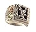 Eagle and Onyx Black Hills Silver Ring title=
