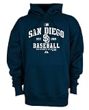 MLB San Diego Padres "Classic" Hooded Fleece,Navy (Large)