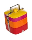 Vivo Square Bento Box, Red/Orange/Pink/Yellow