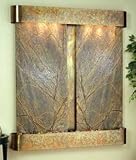 Cottonwood Falls Brown Rainforest Marble Wall Fountain