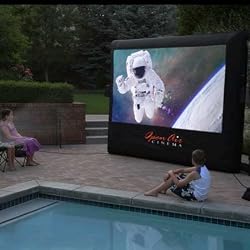CineBox Outdoor Movie Screen 12' x 7' Theater System - Screen - LCD Projector - DVD Player - Audio Mixer - Speakers