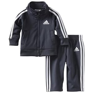 Adidas Boys 2-7X Basic Tricot Set (4T, Grey)