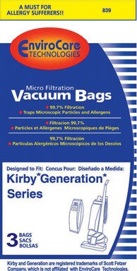 KIRBY VAC BAG UPRIGHT3PK