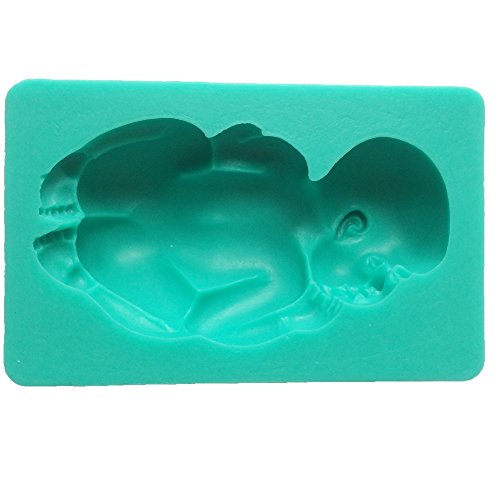 Funshowcase Large Sleeping Baby Silicone Mold For Cake Decoration Candy Soap Making