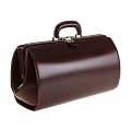 Doktortasche / Hebammenkoffer / Arbeitstasche / Dom-Bag aus Sattelleder v. Shalimar - Gr L