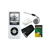 Skque Apple Ipod Nano 4G Chromatic Clear Silicone Skin Case + Armband + Belt Clip + Lanyard + Screen Protector Bundle Kit Set