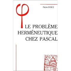 Le probl�me herm�neutique chez Pascal