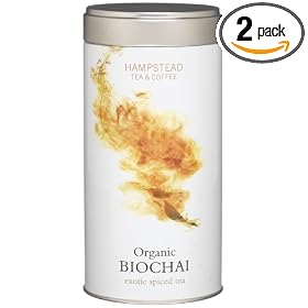 Hampstead Tea Organic Fairtrade Biochai Loose Leaf , 4.38-Ounce Tins (Pack of 2)