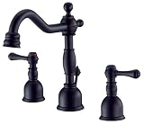 Danze D303057BS Opulence Two Handle Mini Wide Spread Lavatory Faucet, Black Satin
